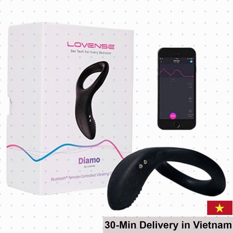 Lovense Diamo Premium Remote Controlled Vibrating Couples Ring 