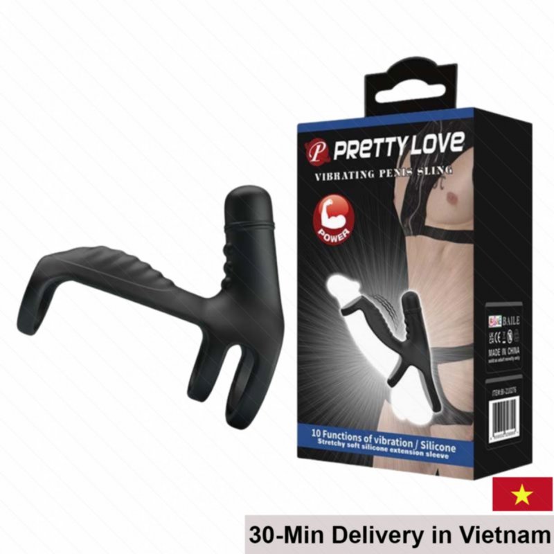 Baile Prettylove Penis Sling Strong Vibration 10 Modes 