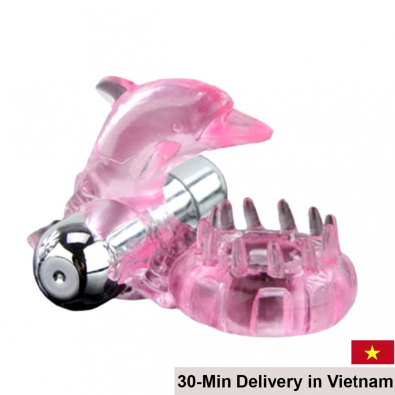 Baile Silicone Dolphin Love Ring Soft Flexible Couples Vibrator 