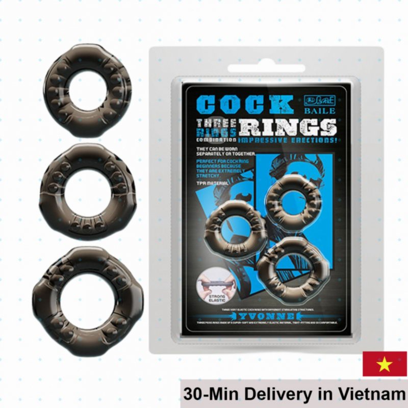 Yvonne Getlock Baile 3pcs Cock Rings Delay Performance 