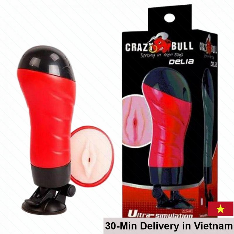 Crazy Bull Delia Wall Mounted Vibrating Male Masturbation Cup 