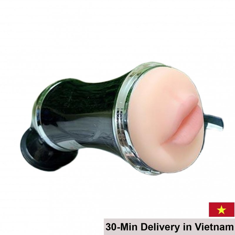 Wall-Mount Double-Ended Vibrating Realistic Silicone Male Masturbator 