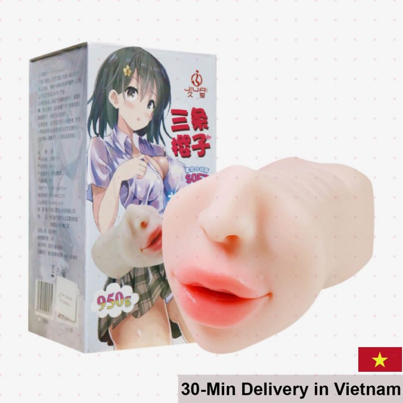 Jiuai Realistic Mouth & Vagina Anal Masturbator Soft Silicone 