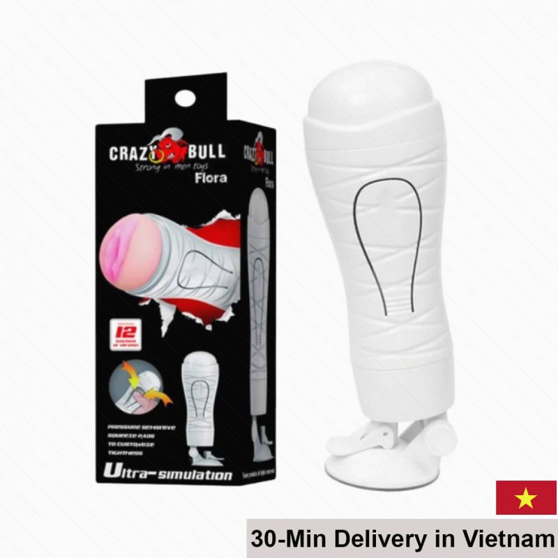 Baile Crazy Bull White Flora Multi-Function Masturbator 