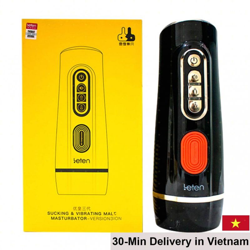 Leten V3 sucking & vibrating male masturbator, realistic design 