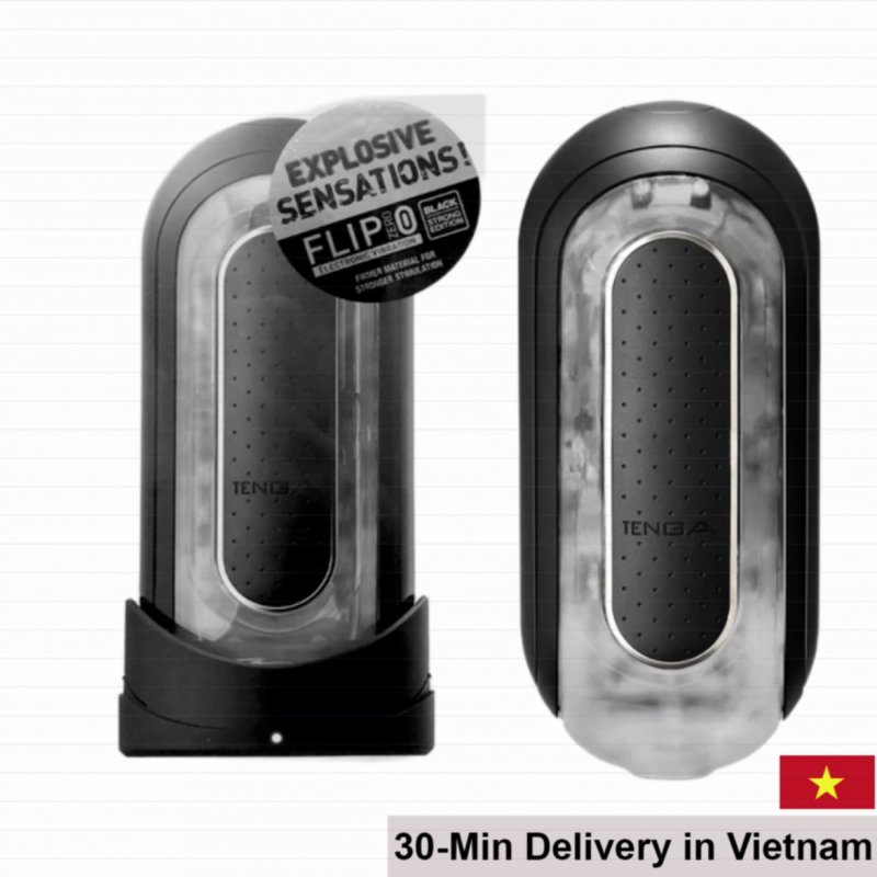 Tenga Flip Zero Black Strong Vibration Electronic High-End Masturbator 