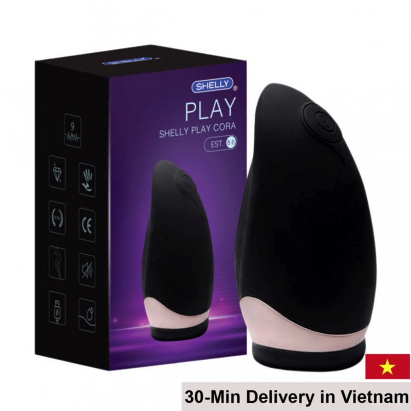 Shelly Play Cora multi-function black realistic masturbator 