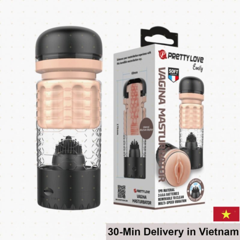 Pretty Love Emily Flexible Silicone Male Masturbator Internal Ridges 