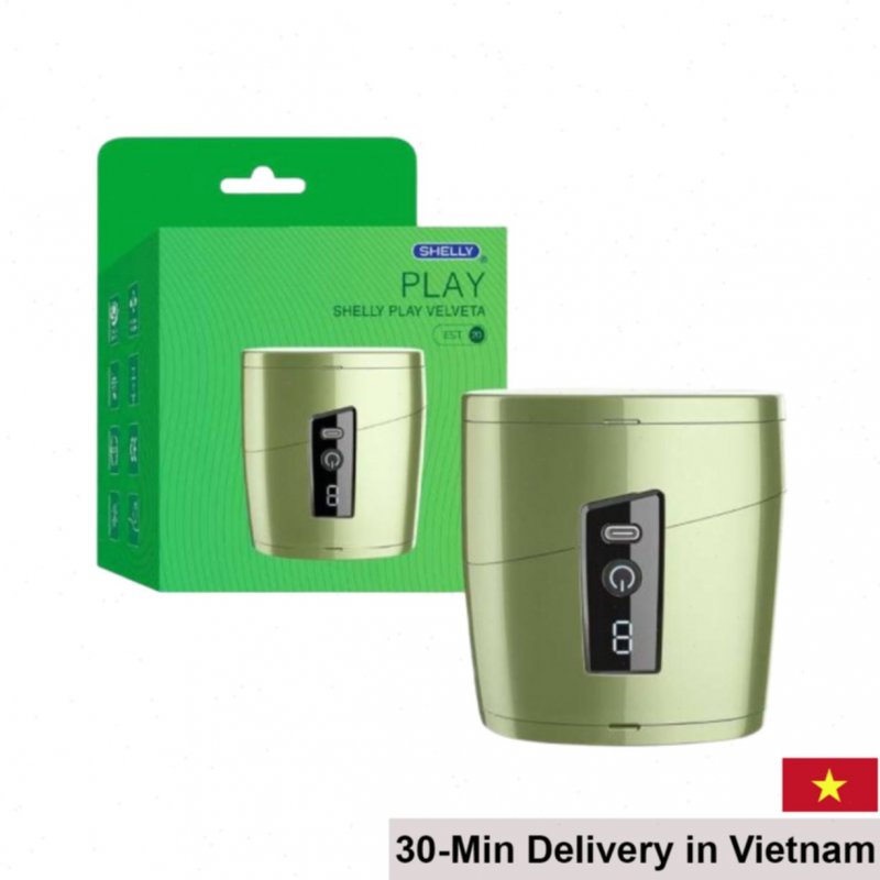 Shelly Play Velveta Compact Heated Automatic Silicone Masturbator 