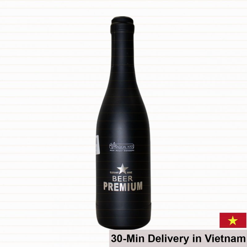 Magical Kiss Beer Premium Black Discreet Realistic Male Masturbator 