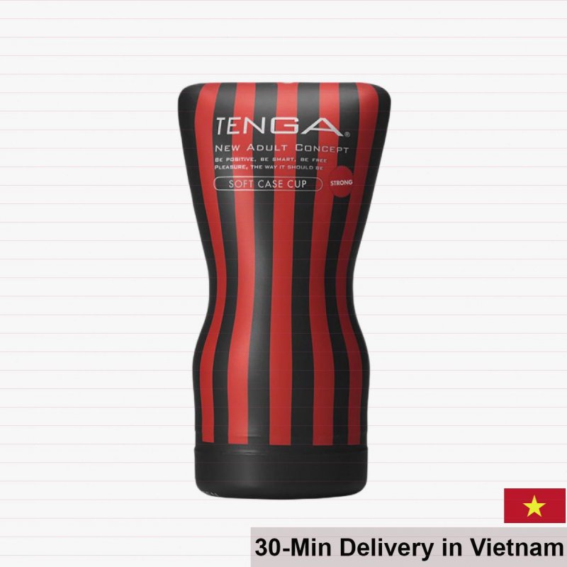 Tenga Red Black Compact Male Masturbator Japanese Design 