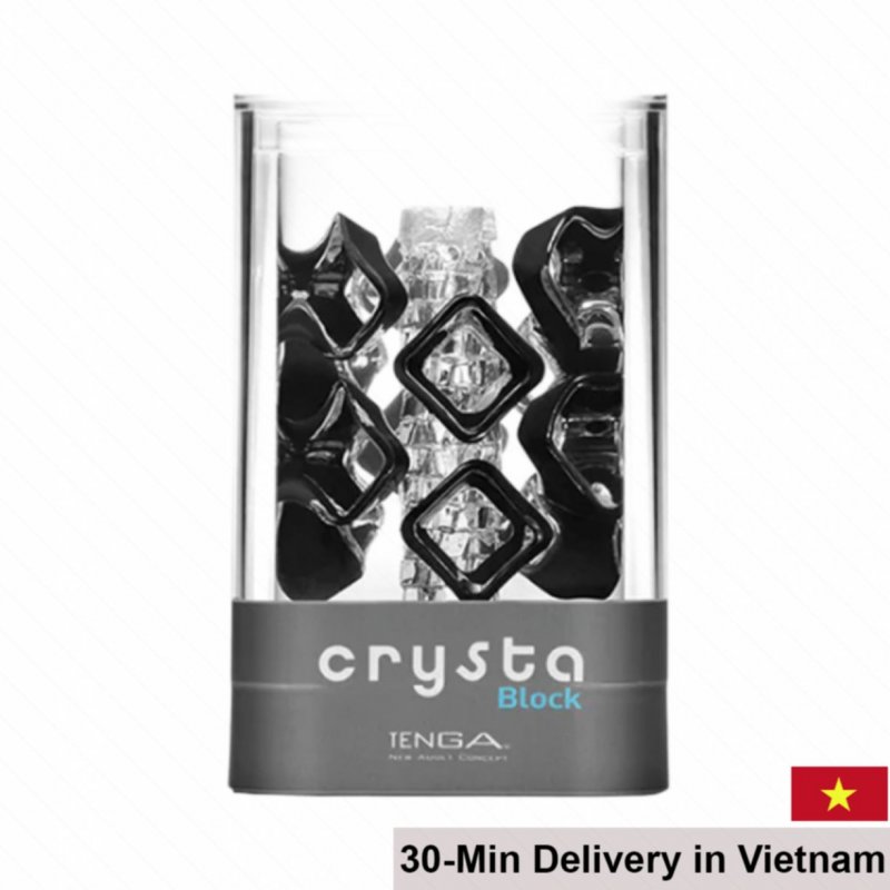 Tenga Crysta Block Textured Male Masturbator for Extra Stimulation 
