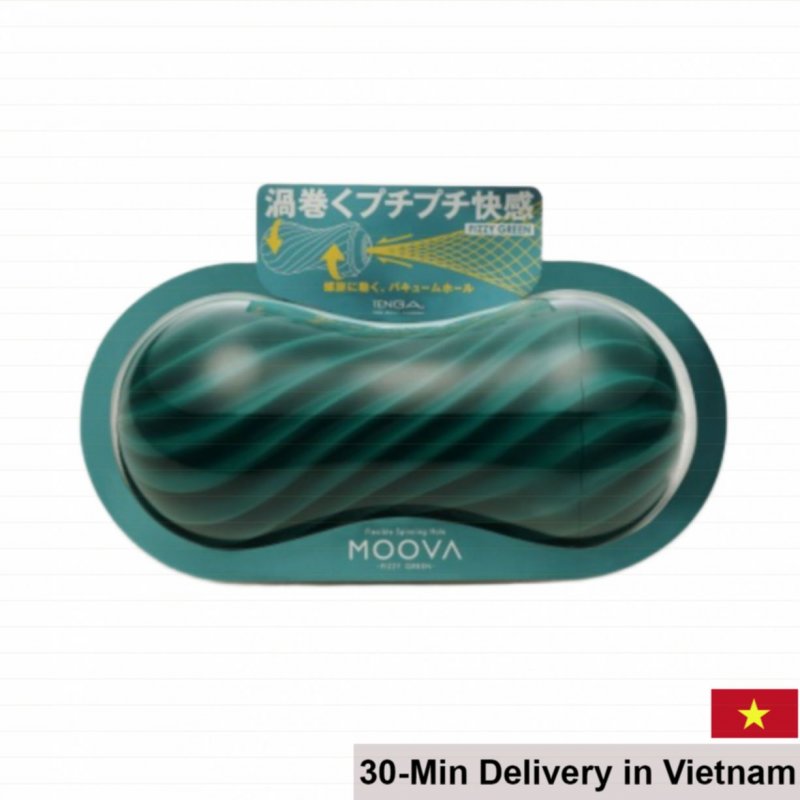Tenga Moova Fizzy Green Squeeze Realistic Male Masturbator 