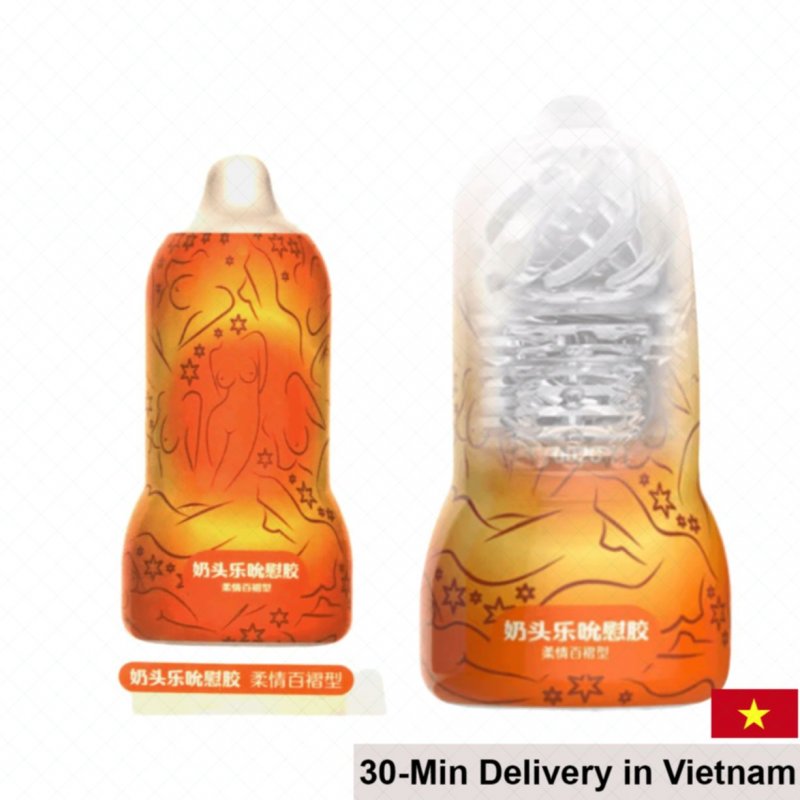 Leten Nipple Sucking Cup Orange Male Masturbation Toy 