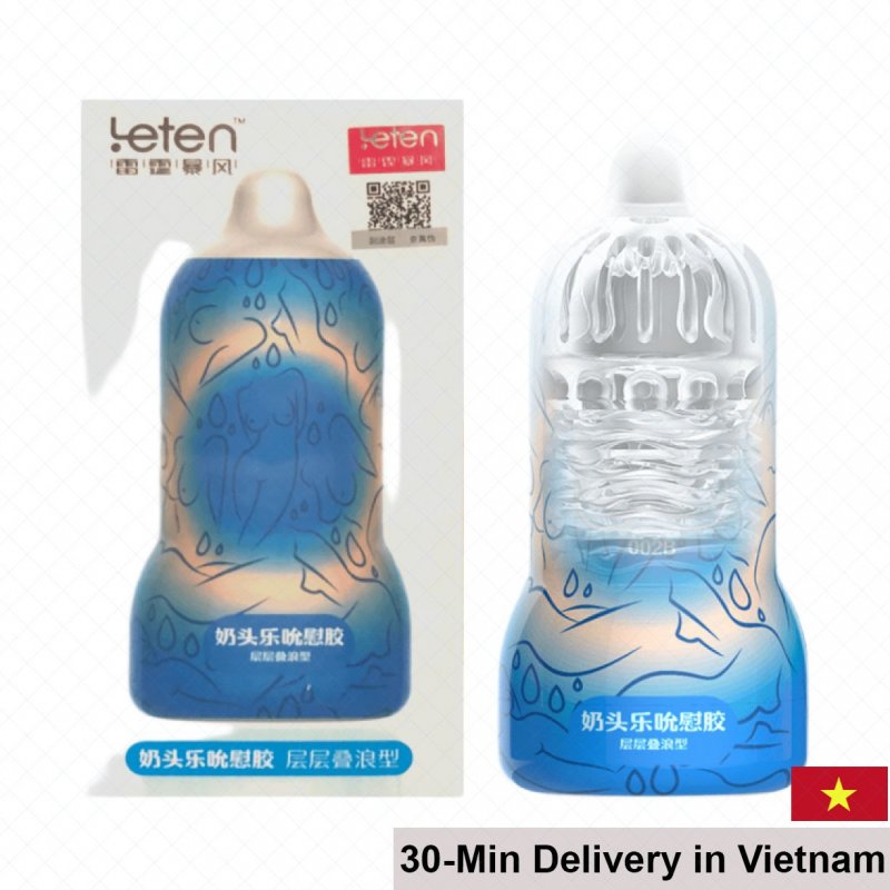 Leten Nipple Sucking Cup Blue for Quick Male Release 