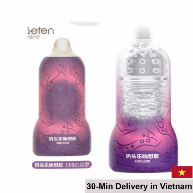 Leten Purple Nipple Sucking Male Masturbator Compact Intense Feel 