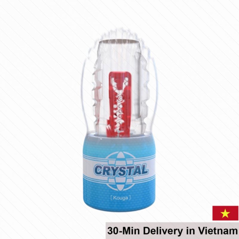 Crystal Kouga Transparent Realistic Male Masturbator with Soft Core 