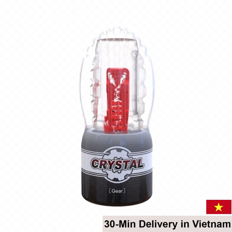 Crystal Gear Transparent Mini Realistic Female Masturbator Toy 
