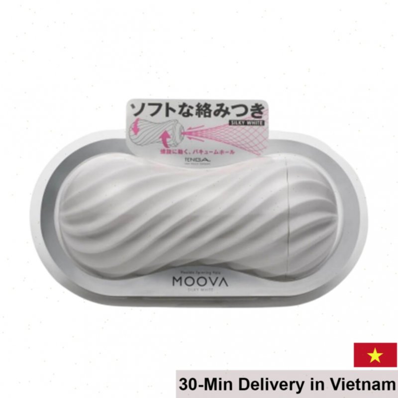 Tenga Moova Silky White Spiral Male Masturbator Sleeve 