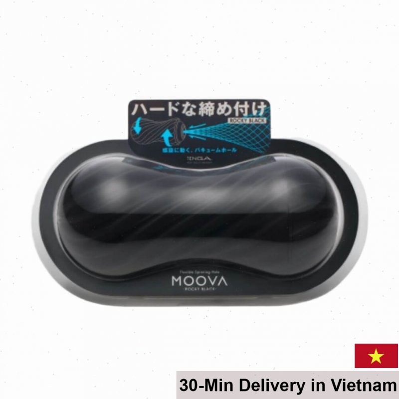 Tenga Moova Rocky Black Male Masturbator Cup Discreet 