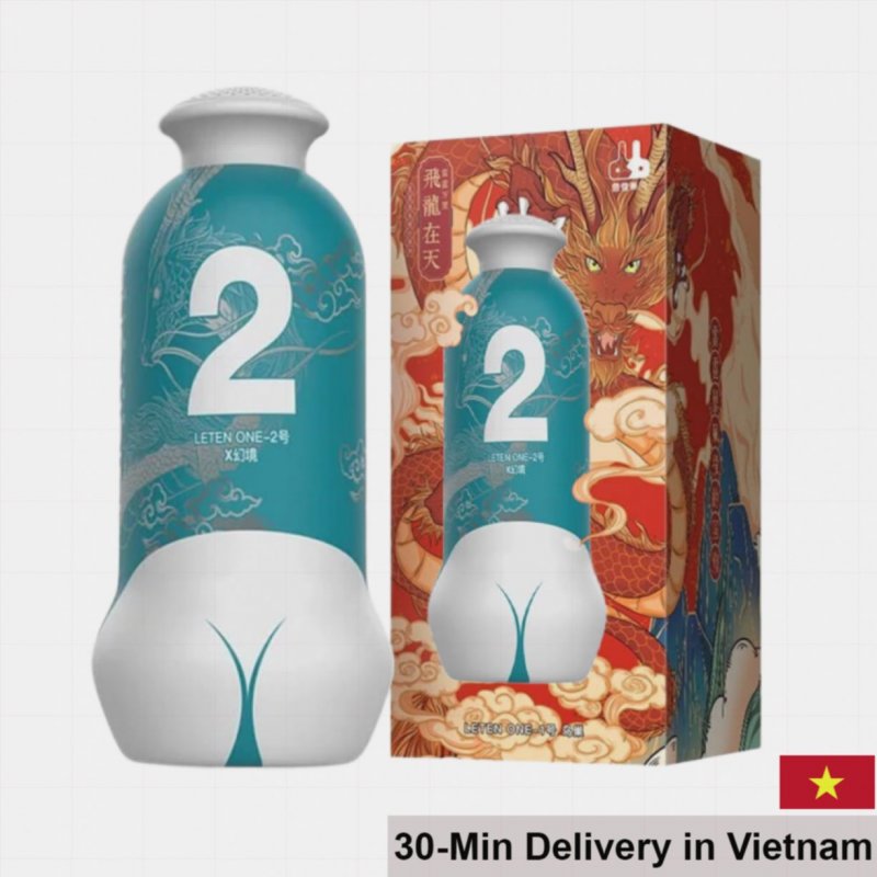 Leten One 2 Green Elastic Male Masturbator Compact Pleasure Device 