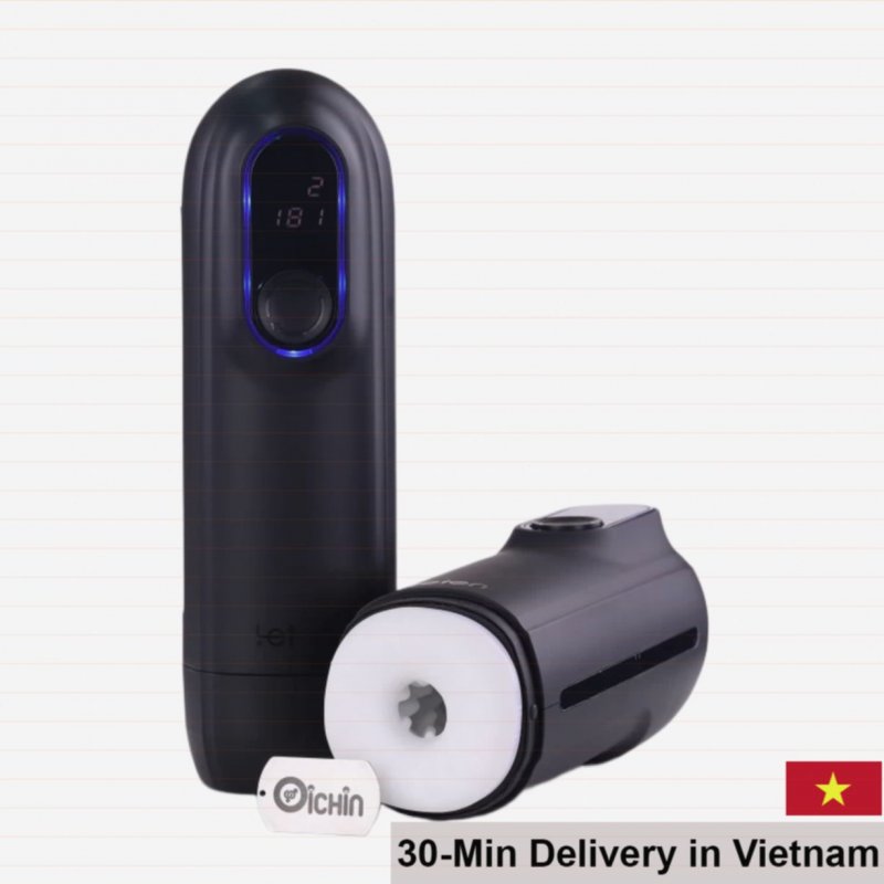 Leten Thrusting Black Hole Dual LED Screen Smart Masturbator 