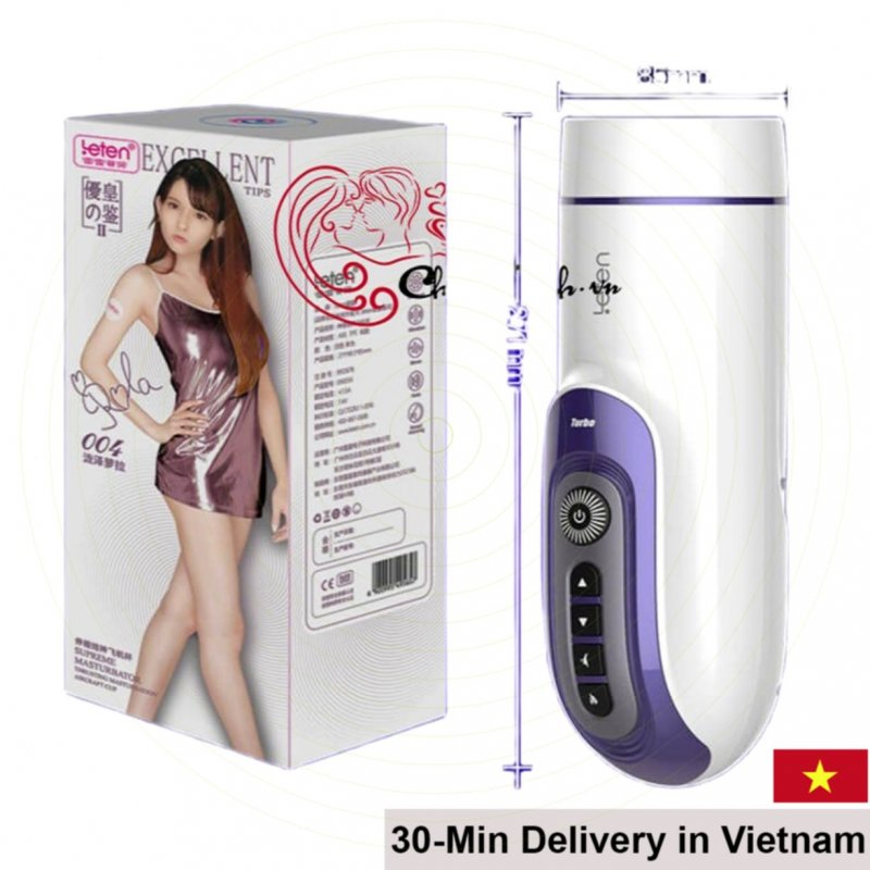 Leten Masturbator with Sound and Heating Soft Silicone Inner 