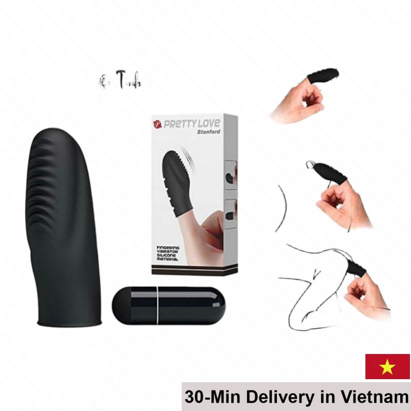 Prettylove Standford Vibrating Finger Condom G-Spot Clitoral Stim 