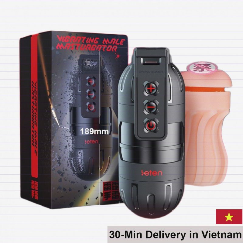 Leten Grenade Compact Strong Vibrating Masturbator with App 