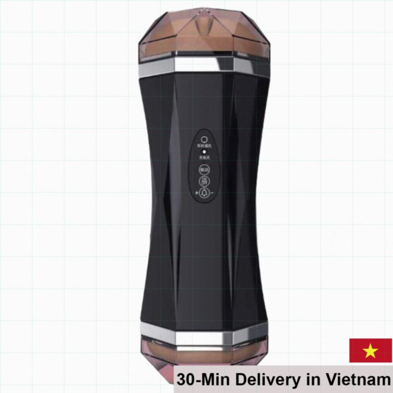 JIUAI Dual-Ended Vibrating Waterproof Silicone Masturbator 