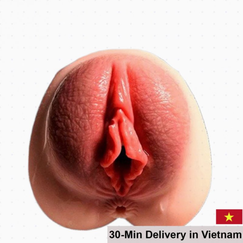 3D Pink Lips Realistic Vibrating Masturbator Male Toy 