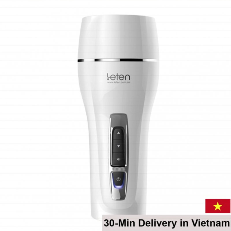 Leten 3D Rumble Vibrating Realistic Silicone Masturbator 