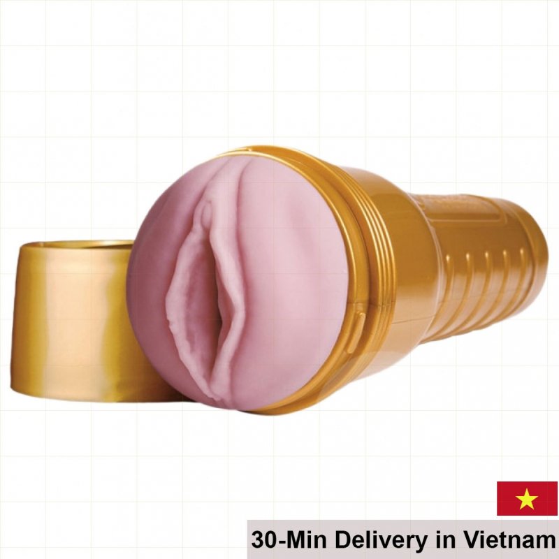 Gold FleshLight USA Premium Silicone Male Masturbator 