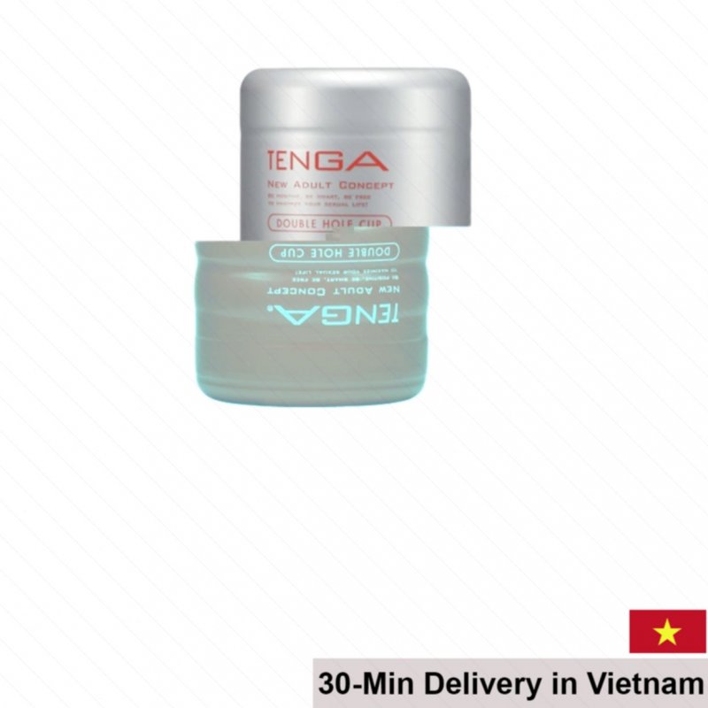 Tenga Double Hole Cup Silicone Male Masturbator 13cm Japan 
