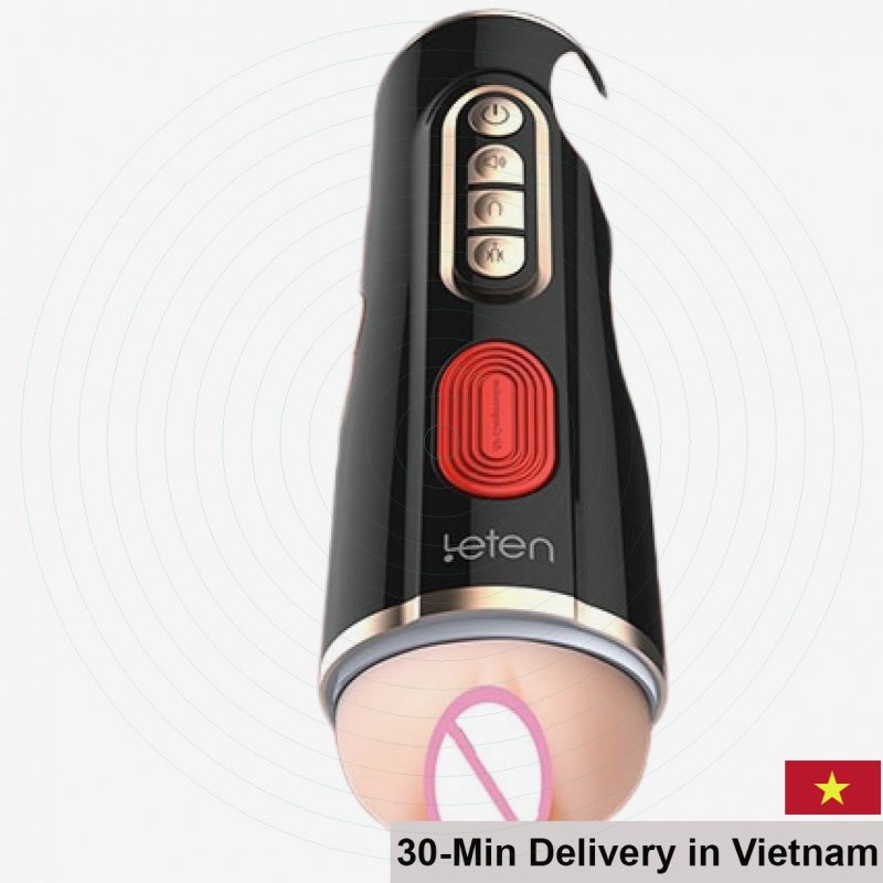 Leten JAV 5 Mode Vibrating Realistic Silicone Masturbation Toy 