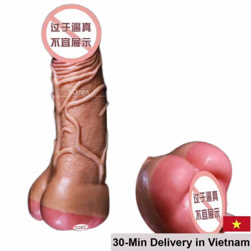 Jiuai Zane 3D Muscular Realistic Dildo with Anal Stimulator 
