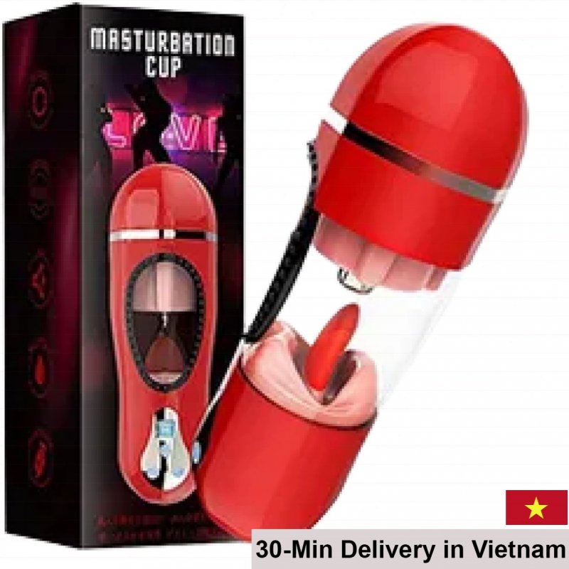 Male Vibrating Licking and Thrusting Massage Device 