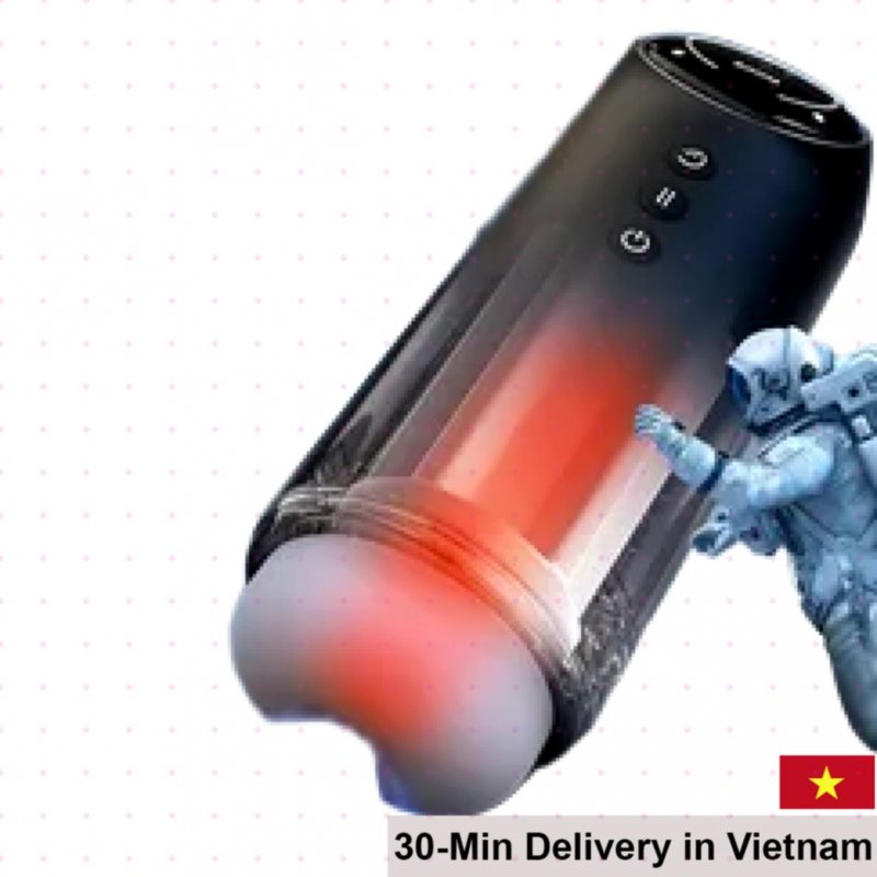 Seappiness Automatic Suction & Thrusting Male Masturbator, Black 