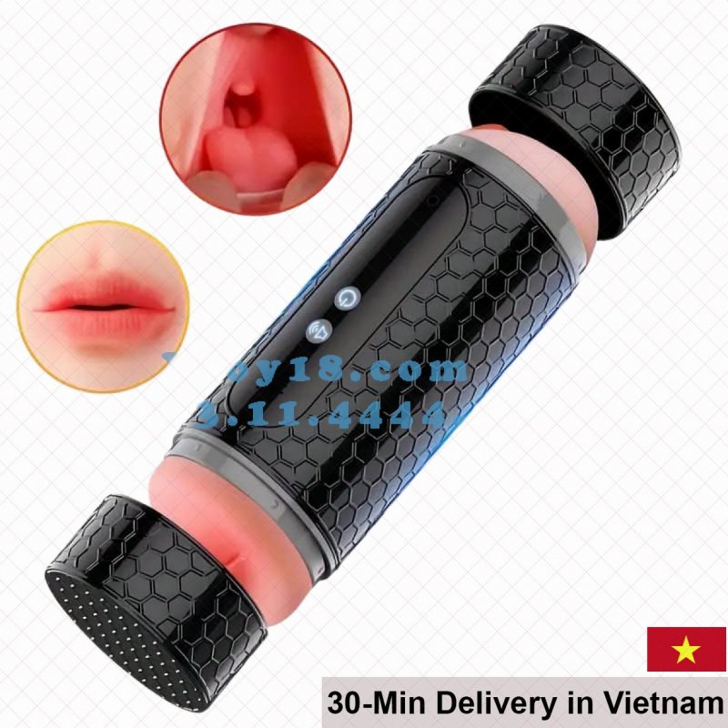 Jiuai Dual-Ended Heated Vibrating Suction Male Masturbator 