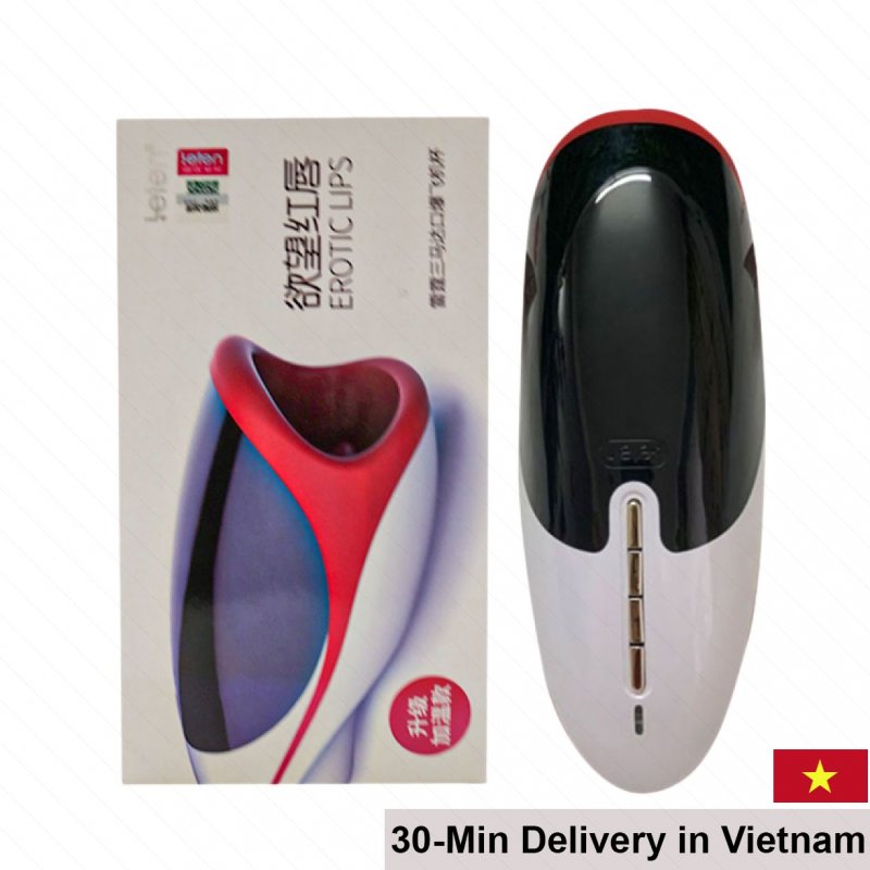 Leten Erotic Lips USB Rechargeable Male Sucking Toy 