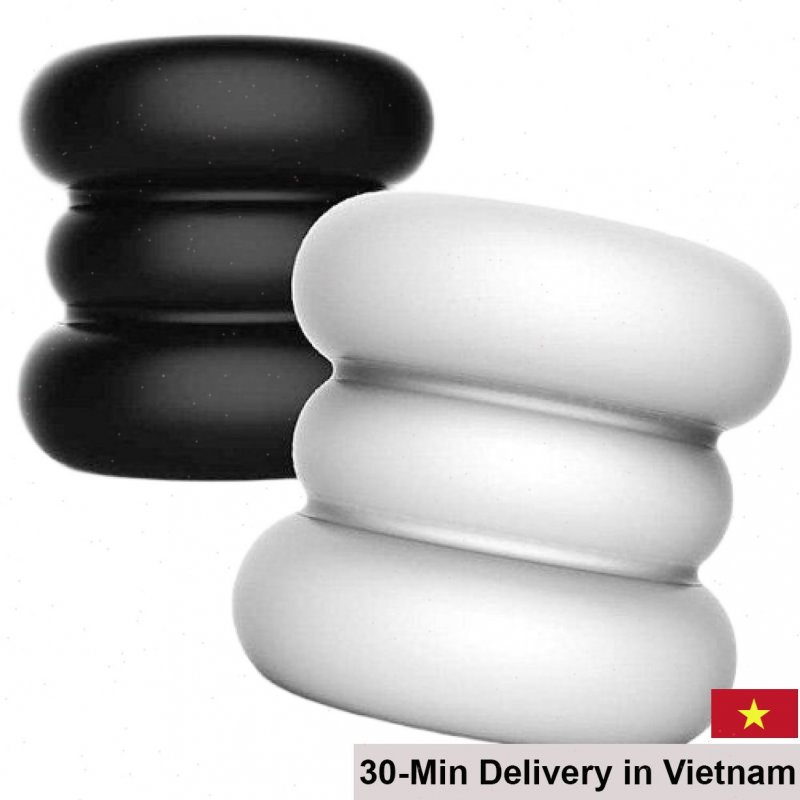 DMM Affordable Male Masturbator Black TPE Soft Compact 45x50mm 