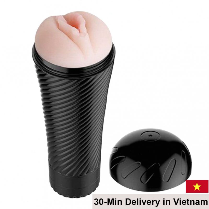 Pink Pussy Vibrating Male Masturbator Realistic 