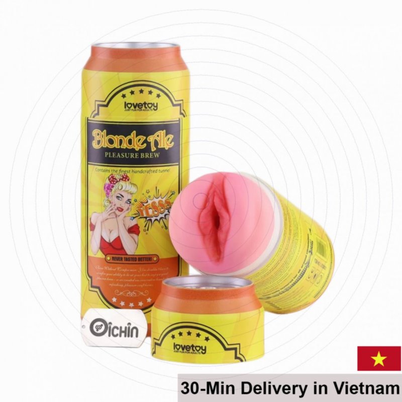 Lovetoy Blonde Ale Beer Can Masturbator Discreet Soft Silicone 