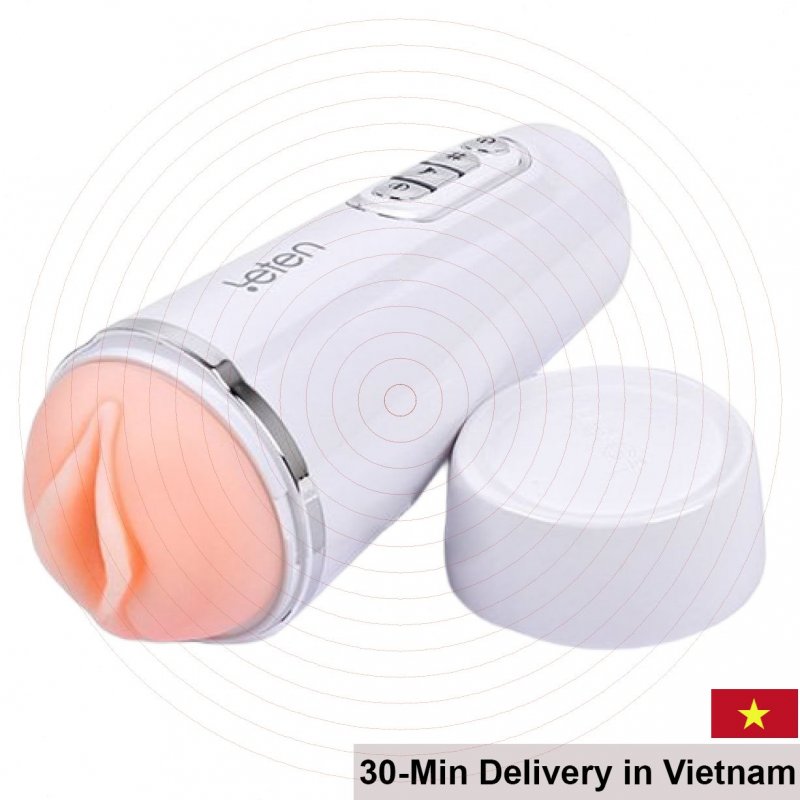 Leten Intelligent Rubbing Moaning Vibrating Male Masturbation Cup 