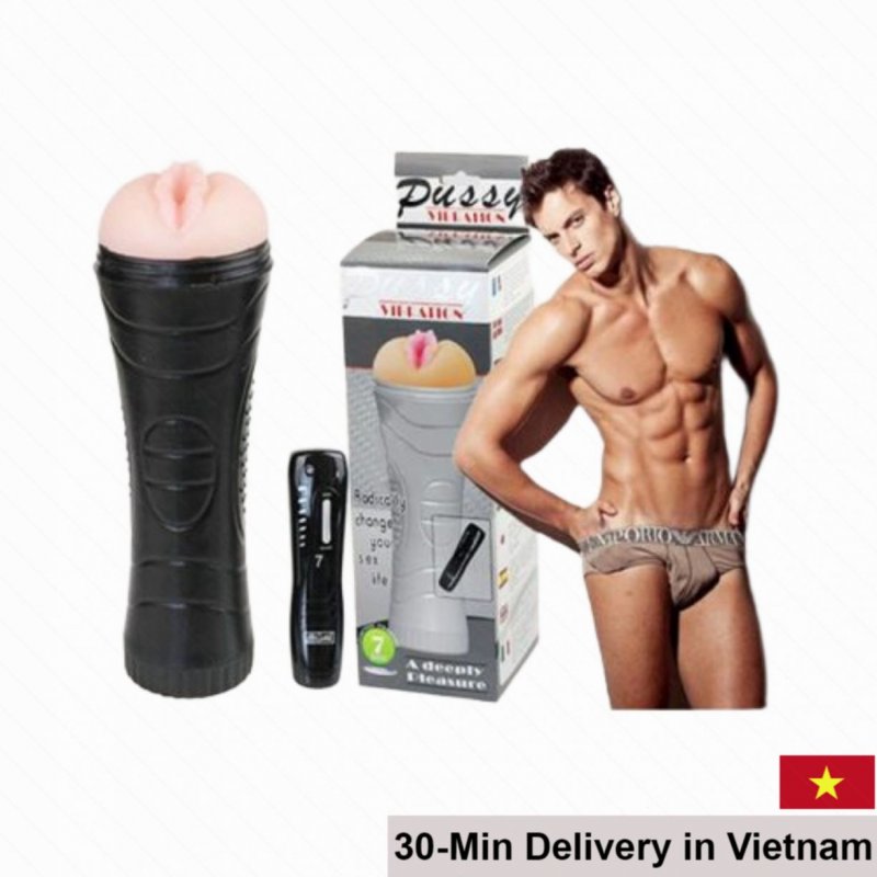 Pussy Vibration Flashlight Male Masturbator with 7 Modes 
