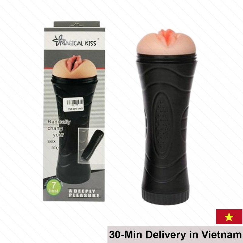 Magical Kiss Premium Vibrating Male Masturbator 7 Intensity Levels 