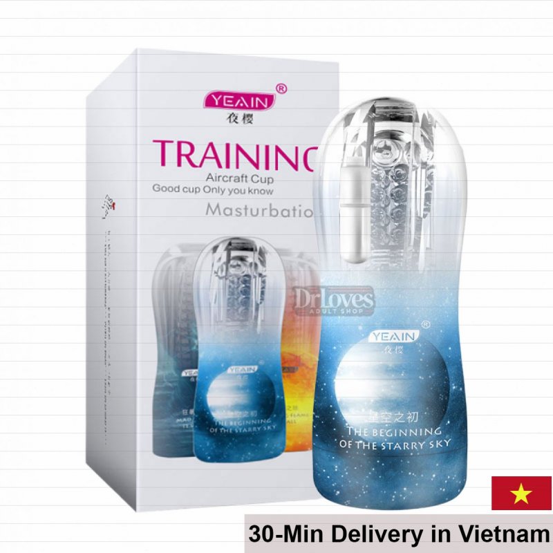 Yeain Transparent Powerful Vibrating Masturbation Cup 