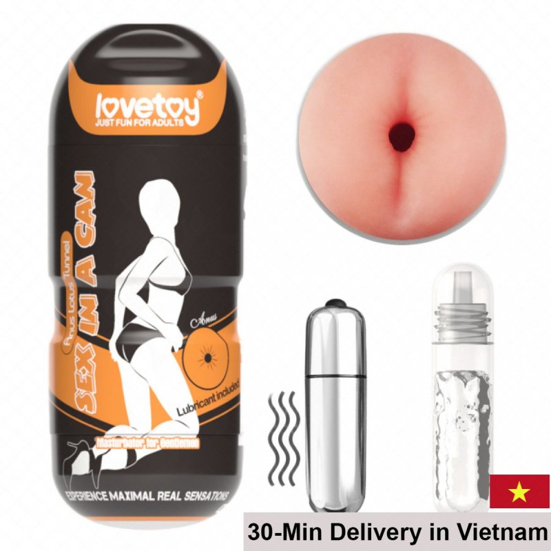 Lovetoy Anus Lotus Tunnel Vibrating Male Masturbation Cup 