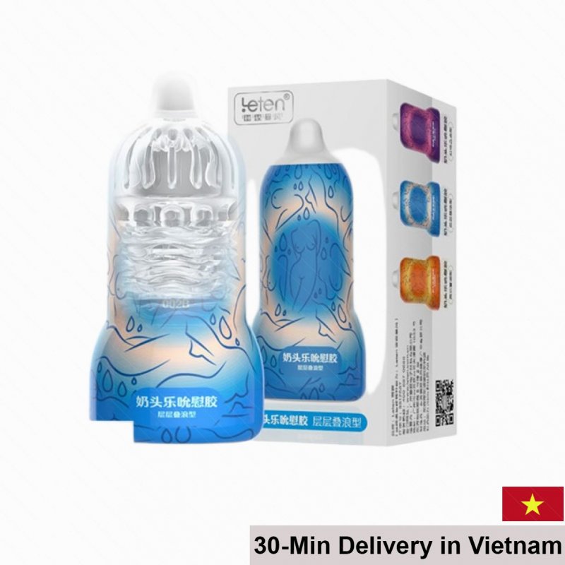 Compact Leten Male Masturbation Cup Soft TPE Realistic Feel 