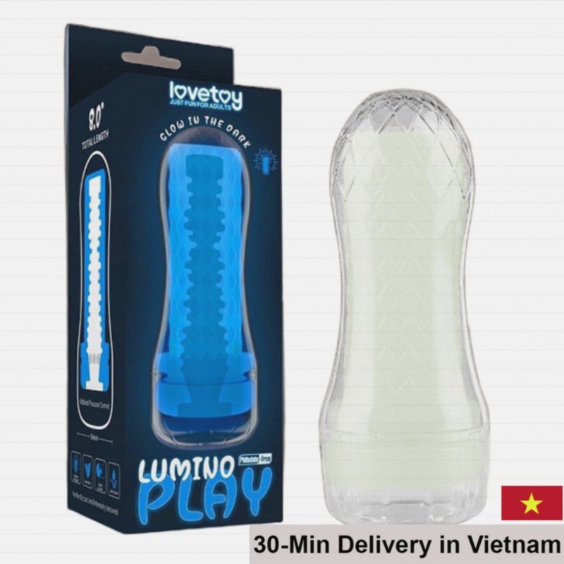 Glow in dark Lovetoy Lumino Play Ribbed masturbator cup 